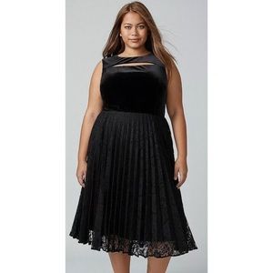 Lane Bryant velvet lace dress 14